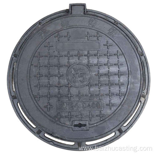 Round cast iron manhole cover drainage grid